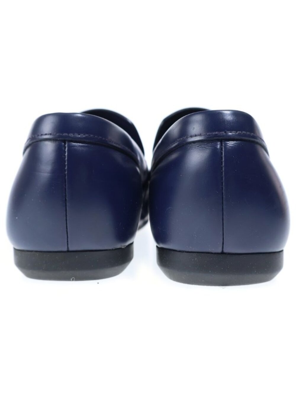 Prada Leather Coin Penis Loafers Low Cut Shoes Navy - Picture 3 of 6